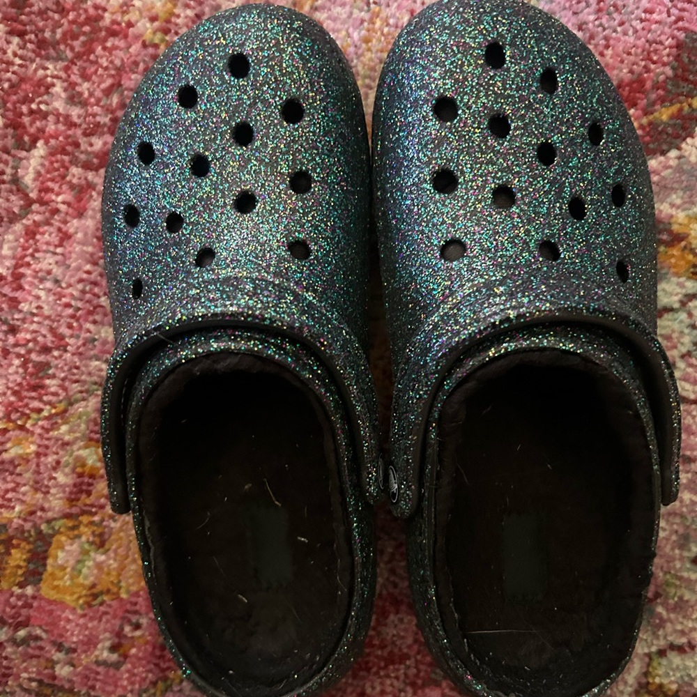 Sparkly fur lined Crocs!